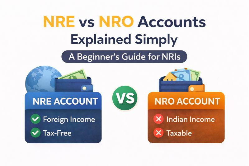 NRE vs NRO Accounts Explained Simply: A Beginner’s Guide for NRIs